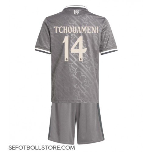 Real Madrid Aurelien Tchouameni #14 Replika babykläder Tredjeställ Barn 2024-25 Kortärmad (+ korta byxor)